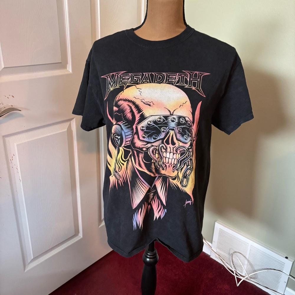 Megadeth Vic Rattlehead Graphic Band Tee - Black - Size S